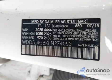 2015 Mercedes-Benz Cla 250 4Matic z USA, uszkodzony, nr VIN WDDSJ4GBXFN274053